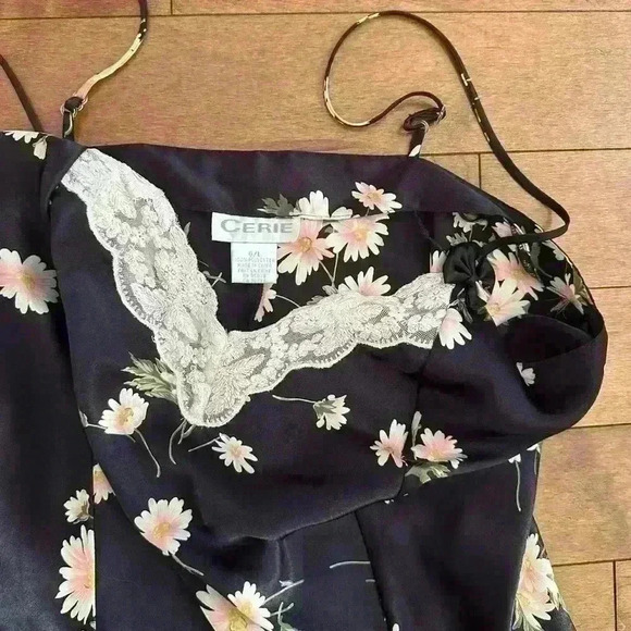 VINTAGE  | Cerie floral slip dress intimates nightgown size large - Picture 4 of 5